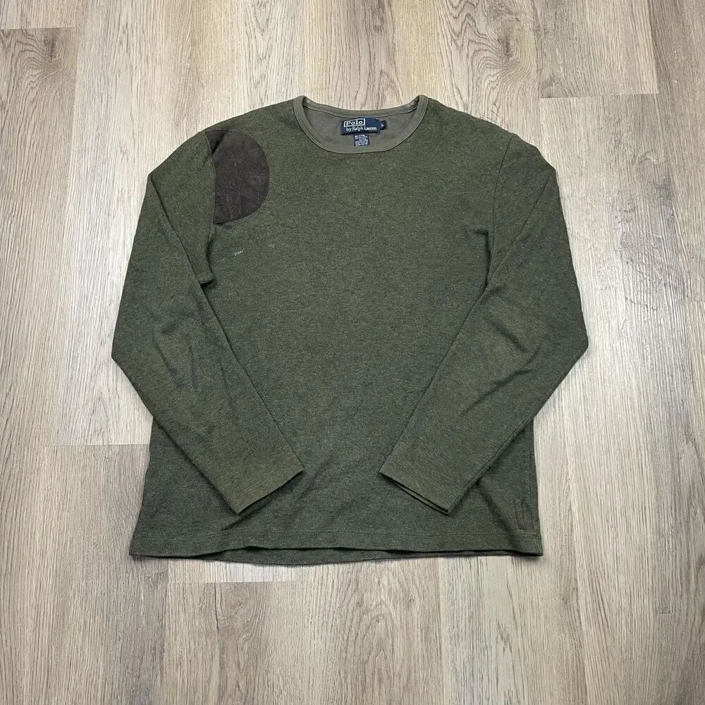 Polo Ralph Lauren Sweater Mens Large Crewneck Wool Patch Pullover